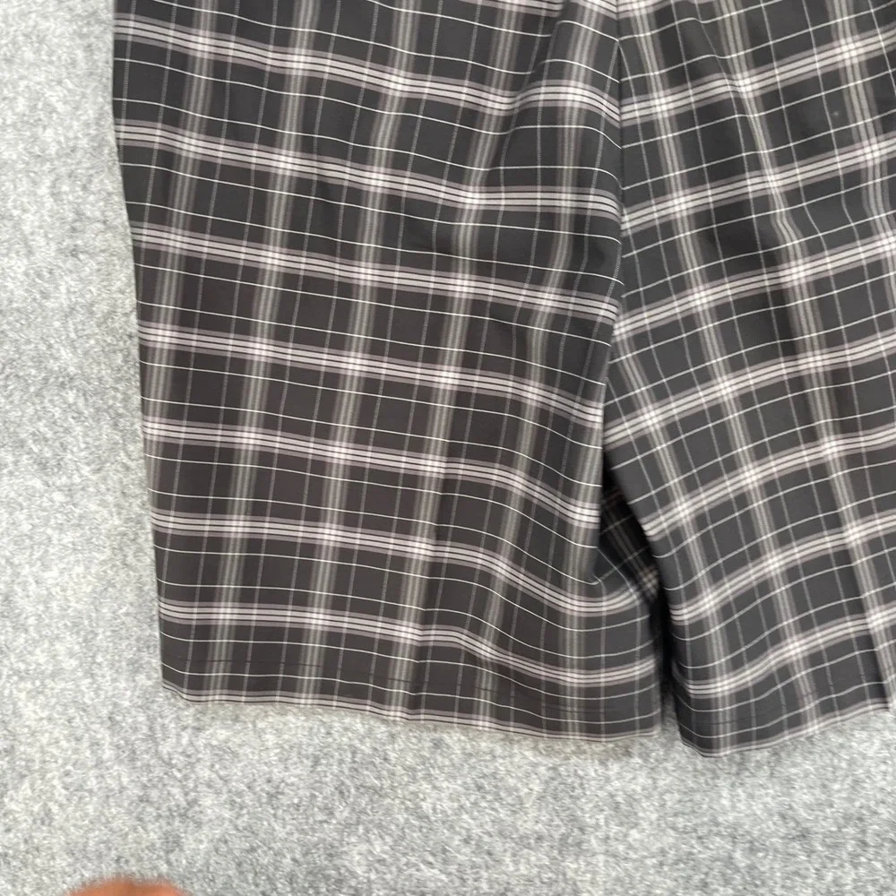 Footjoy Short Mens 34 Brown Plaid Golf Performance Flat Front FJ